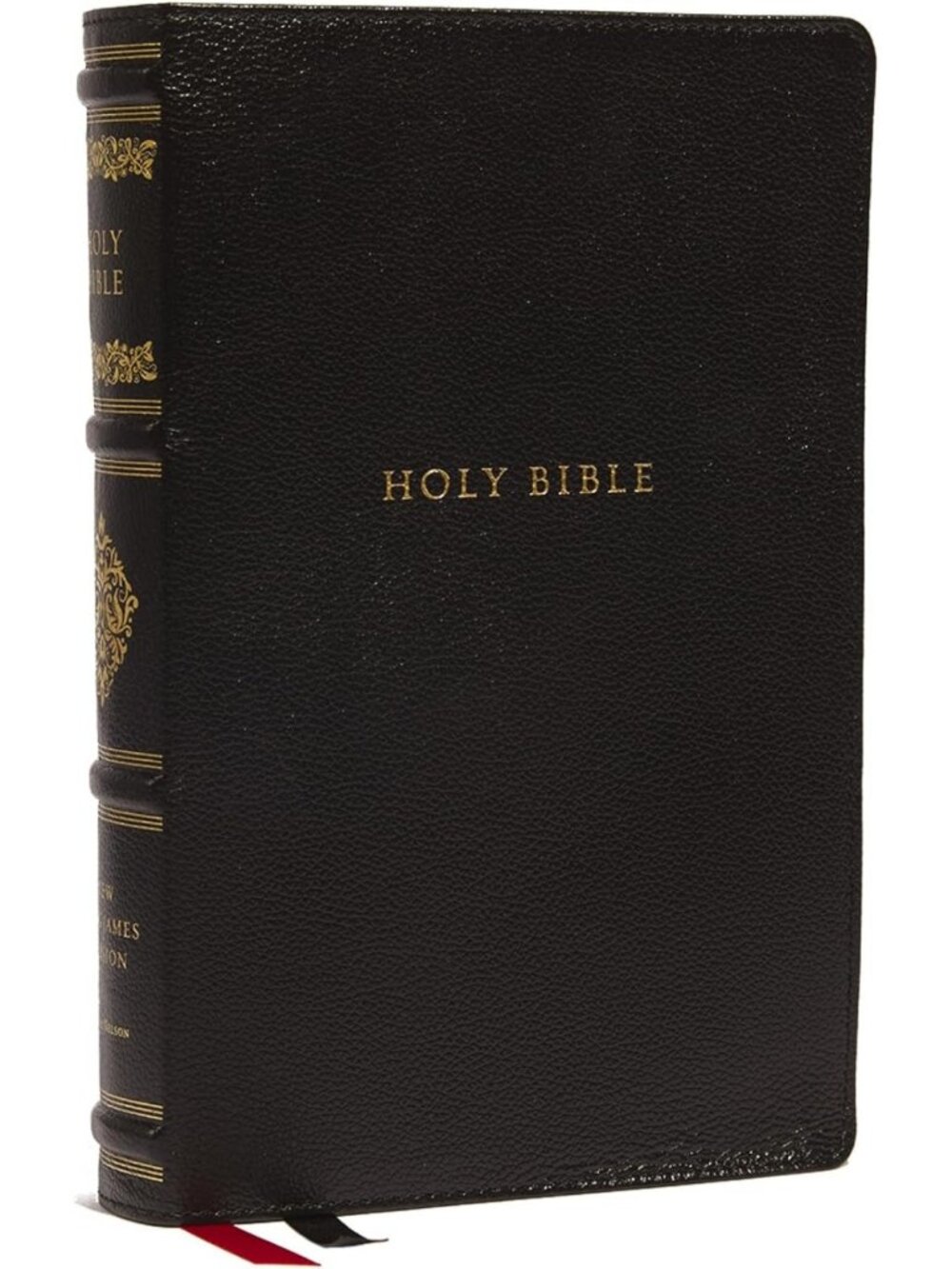 Personal Size Reference Bible - Genuine Leather, Black, Red Letter, Comfort